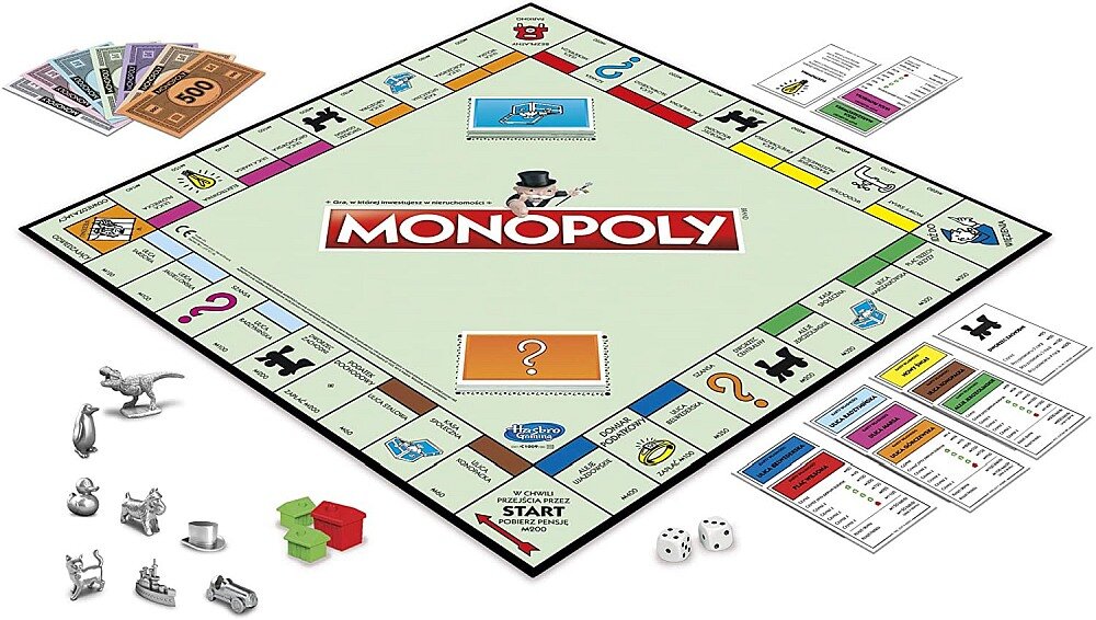 Gra planszowa HASBRO Monopoly  elementy zabawa plansza reguły zawartość 