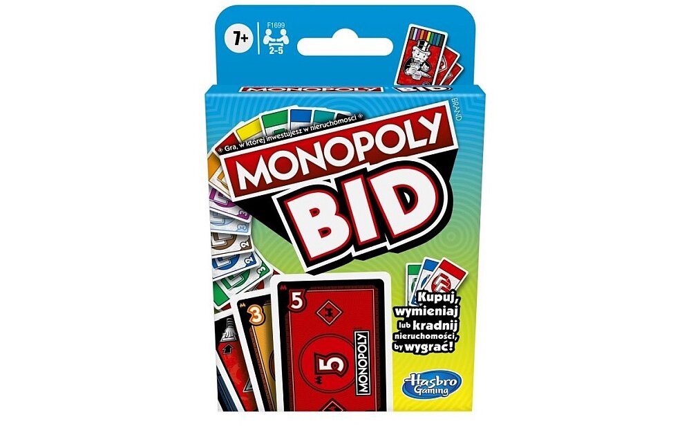 Gra planszowa HASBRO Monopoly Bid karty zasady rozrywka 