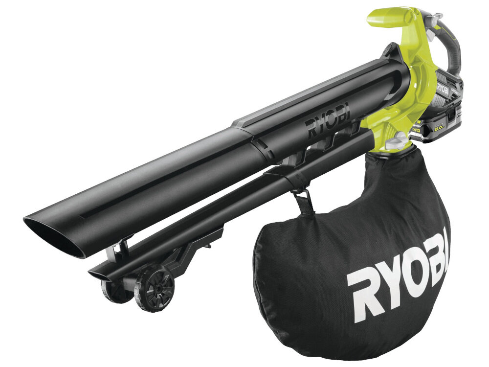 Odkurzacz do liści RYOBI RBV1850 akumulatorowy kompaktowe urządzenie wszechstronne narzędzie funkcjonalna przemyślana innowacyjna konstrukcja znakomita wydajność duży przepływ powietrza