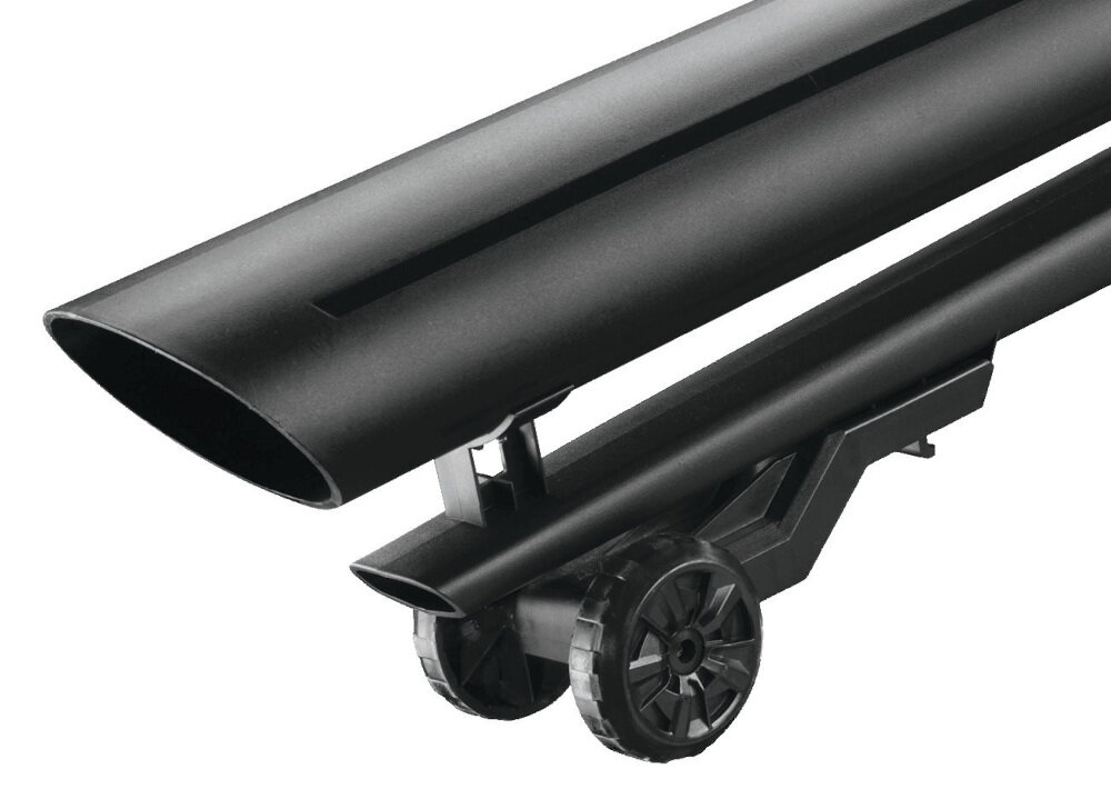 Odkurzacz do liści RYOBI RBV1850 akumulatorowy obudowa ma zwiększoną odporność na pękanie z wysokiej jakości tworzywa sztucznego niska waga 4,4 kg niski poziom hałasu 97,4 dB kółka transportowe