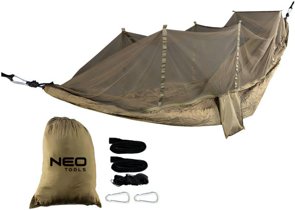hamak NEO 63-123 330 x 140 cm Zielony zestaw akcesoria komplet wyposazenie