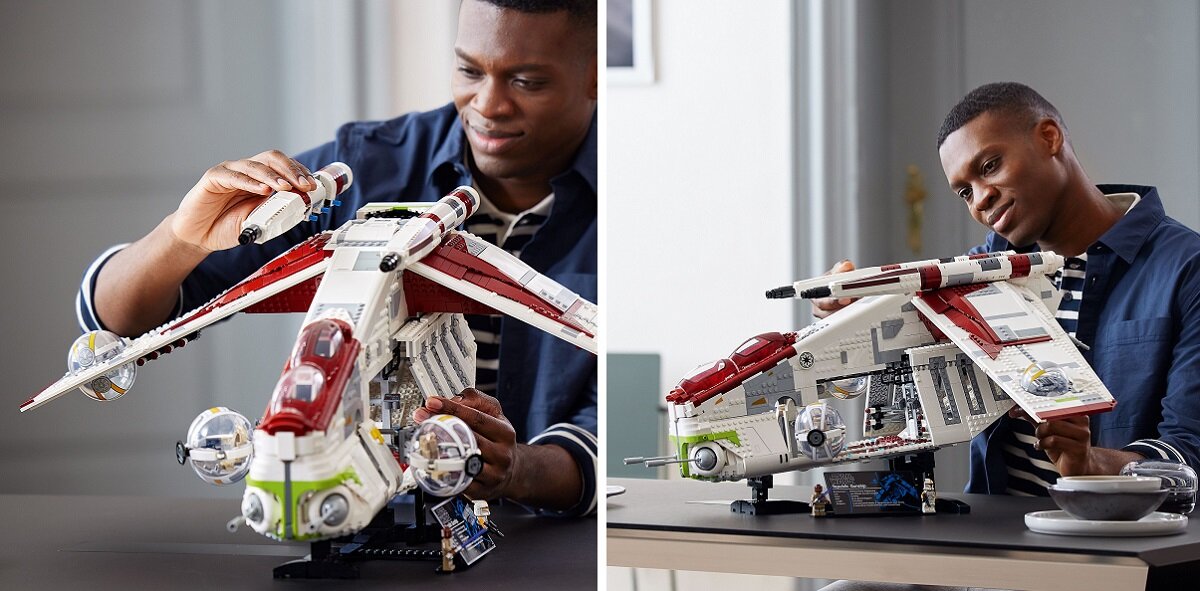 LEGO Star Wars Kanonierka Republiki 75309 kreatywność zabawa rozwój klocki figurki minifigurki jakość tradycja konstrukcja nauka wyobraźnia role jakość bezpieczeństwo wyobraźnia budowanie pasja hobby Faworyt