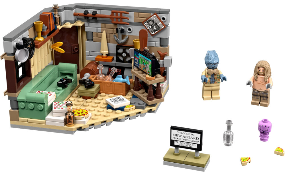 LEGO Marvel Nowy Asgard Grubego Thora 76200 pasuje do innych zabawek LEGO kreatywna pełna pasji zabawa dokładna instrukcja obsługi w języku polskim