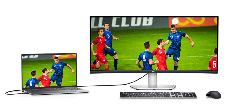 Monitor DELL S3422DW proporcje multimedia