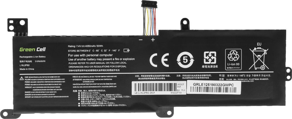 Bateria do laptopa GREENCELL LE125 3500 mAh akumulator
wykorzystuje ogniwa litowo-polimerowe o dużej gęstości precyzyjne wykonanie produkt na białym tle