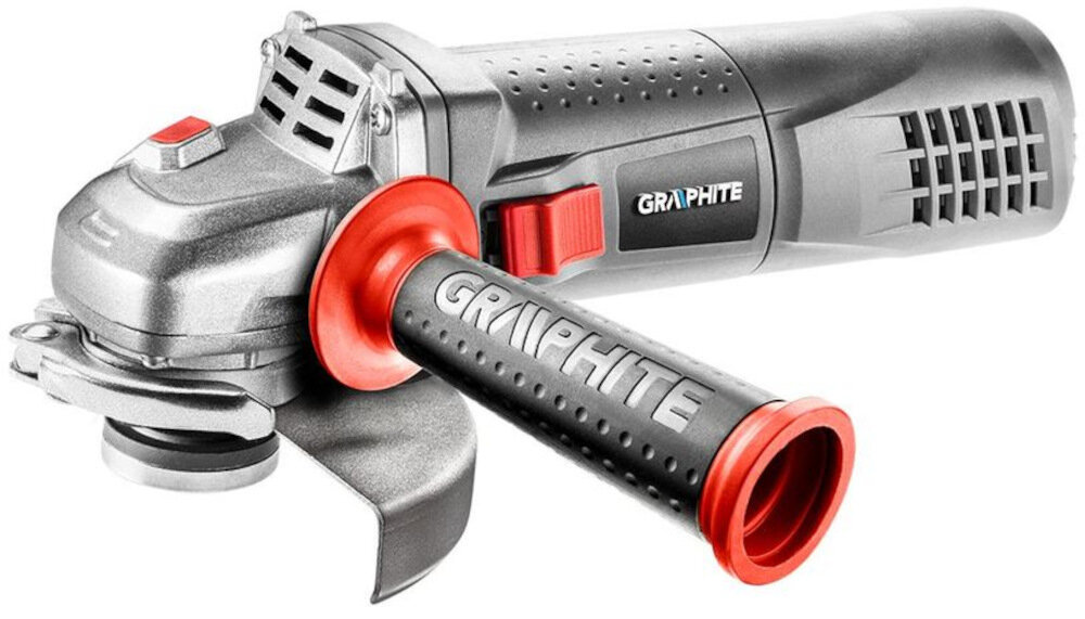 Szlifierka kątowa GRAPHITE 59G088 silnik elektryczny moc 1600 W maksymalna prędkość obrotowa do 11000 obr/min silnik szczotkowy długi przewód zasilający