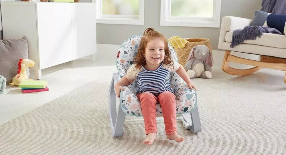 ZABAWKA FISHER-PRICE FOTELIK-BUJACZEK PASTELOWY GWD39 składany funkcjonalny