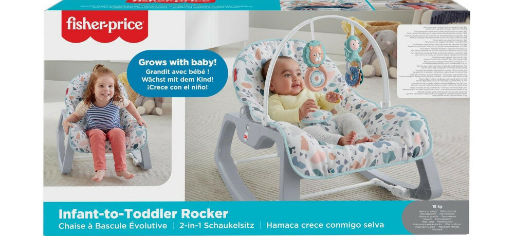 LZABAWKA FISHER-PRICE FOTELIK-BUJACZEK PASTELOWY GWD39 zestaw