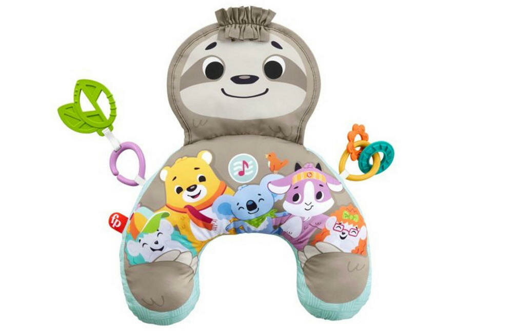 FISHER-PRICE-PODUSZKA-LENIWIEC opakowanie poduszka instrukcja karta gwarancyjna