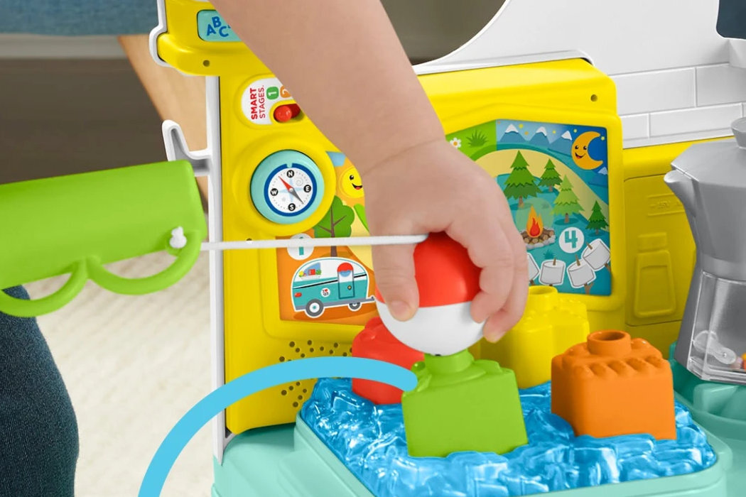 Pchacz edukacyjny FISHER PRICE Wesoły kamper malucha 3w1 HCK55 poziomy
