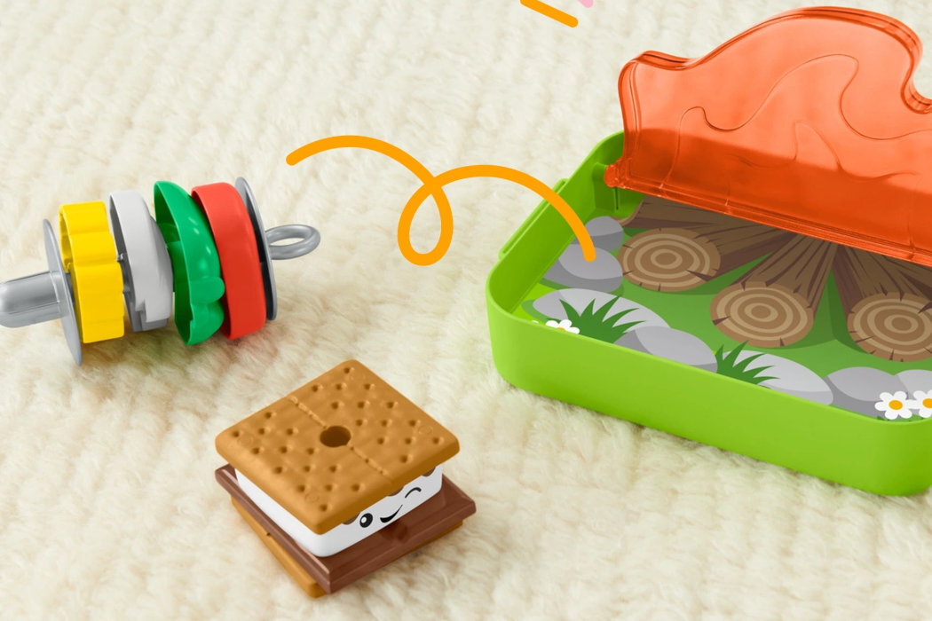 Pchacz edukacyjny FISHER PRICE Wesoły kamper malucha 3w1 HCK55 muzyka abc sygnalizator dźwięk przycisk