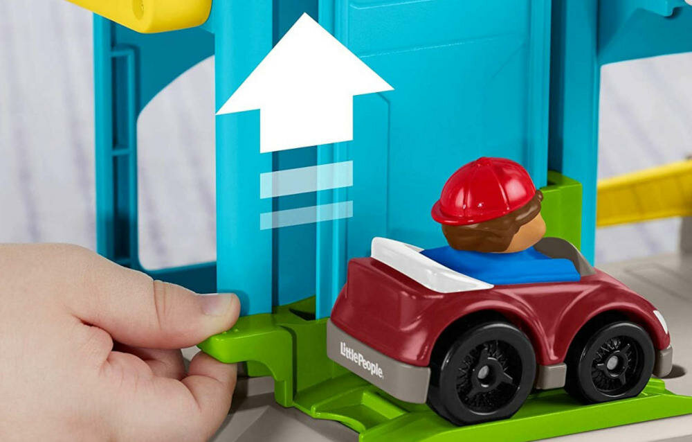 FISHER-PRICE-LITTLE-PEOPLE naprawa mechanik maska samochód rampa wyprawa