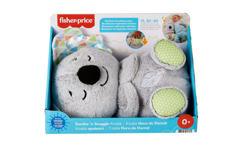 FISHER-PRICE-KOALA-USYPIANKA opakowanie maskotka instrukcja karta gwarancyjna