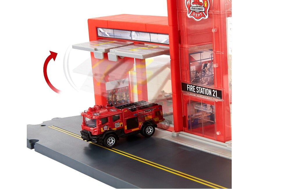 ZABAWKA MATCHBOX PRAWDZIWE PRZYGODY REMIZA STRAŻACKA ŚWIATŁA I DŹWIĘKI HBD76 Nie tylko dla maluchów