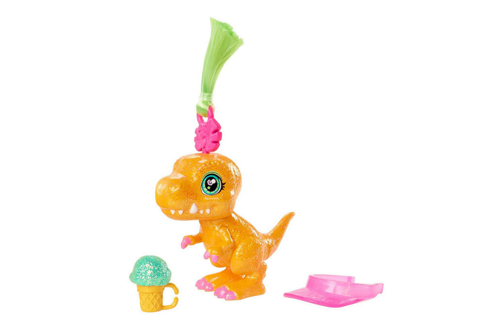 MATTEL-CAVE-CLUB-DINO-GXP74 kryształek zabawka akcesoria dinozaur fryzura