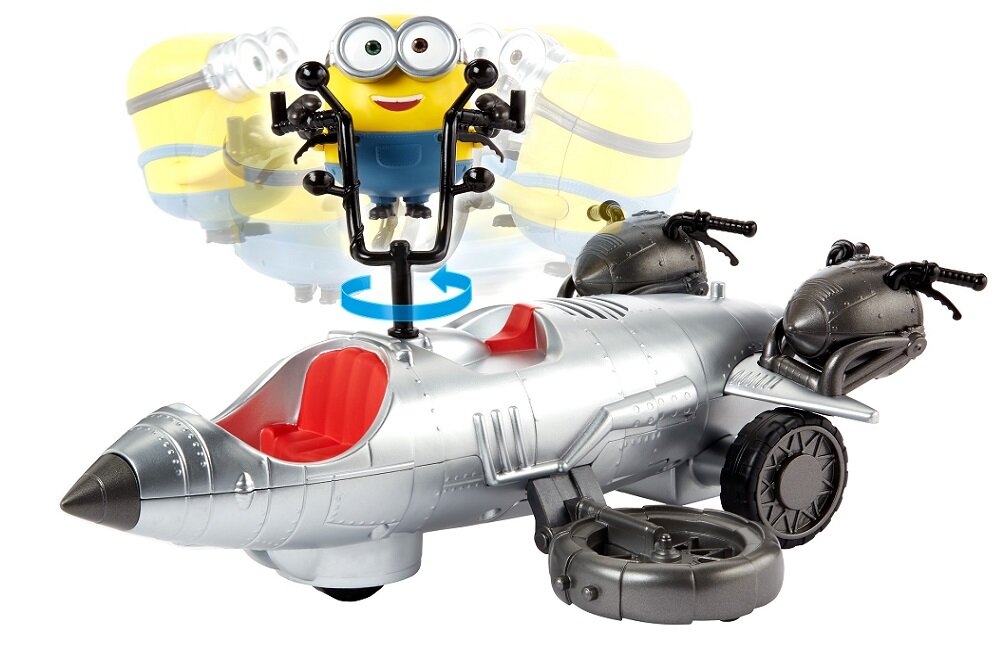 ZABAWKA MINIONKI MINIONEK SZALONA JAZDA POJAZD RC ZDALNIE STEROWANY GMF19 Superszybki kosmiczny pojazd