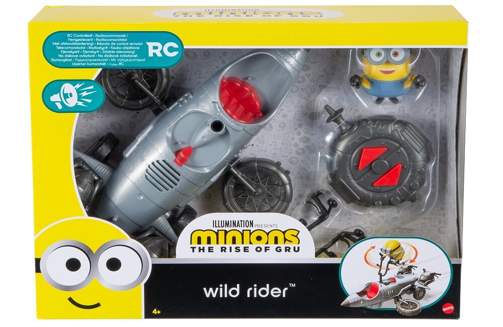 ZABAWKA MINIONKI MINIONEK SZALONA JAZDA POJAZD RC ZDALNIE STEROWANY GMF19 Pomoc w rozwoju życiowych umiejętności