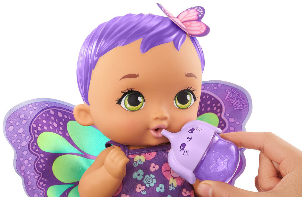 MATTEL-BBAY-MOTYLEK-HBH42 karmienie laleczka króliczkowa butelka woda