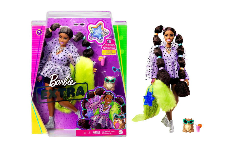 MATTEL-BARBIE-EXTRA-GXF10 opakowanie lalka piesek akcesoria instrukcja karta gwarancyjna