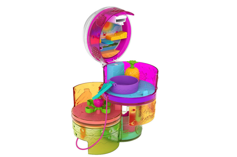 MATTEL-POLLY-POCKET-AQUAPARK-HFP99 akcesoria zaczepu zestaw spakowanie pasek torebka