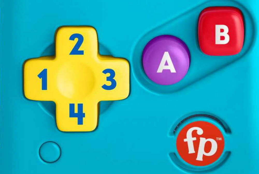 MATTEL-FISHER-PRICE-KONSOLA-HBC88 konsola prawdziwa pad kierunkowy przyciski podświetlany ekran