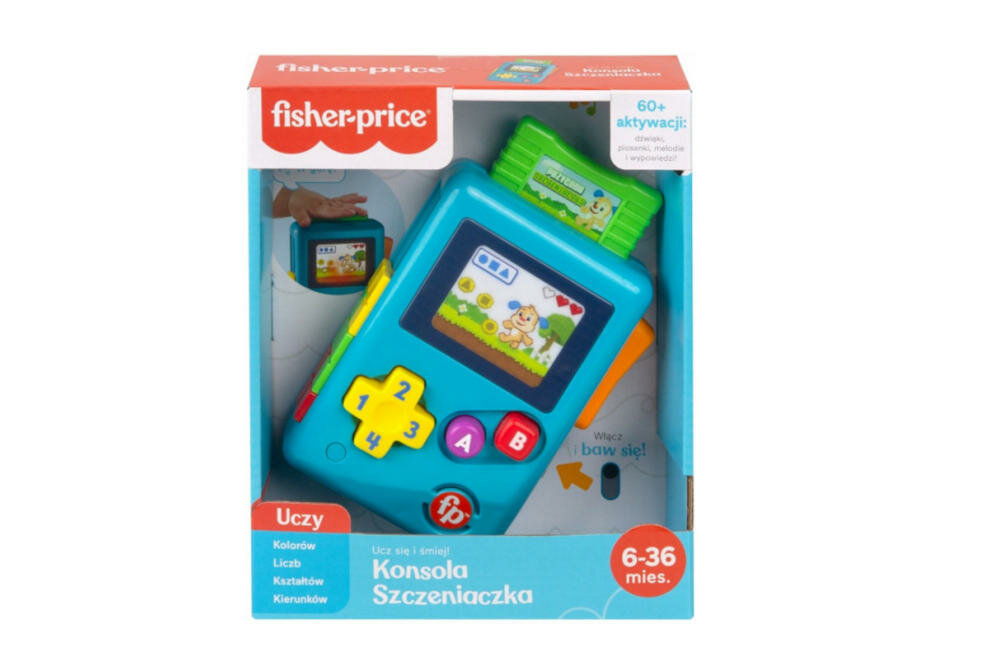 MATTEL-FISHER-PRICE-KONSOLA-HBC88 opakowanie zabawka instrukcja karta gwarancyjna