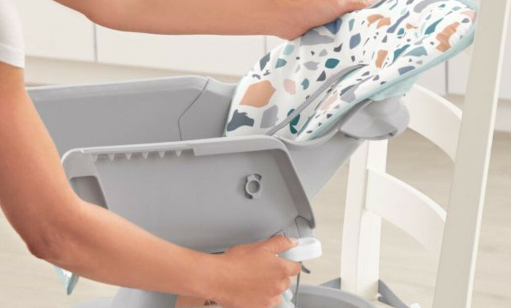 Krzesełko do karmienia FISHER-PRICE SpaceSaver pochylenie pozycje dopasowanie ustawienia