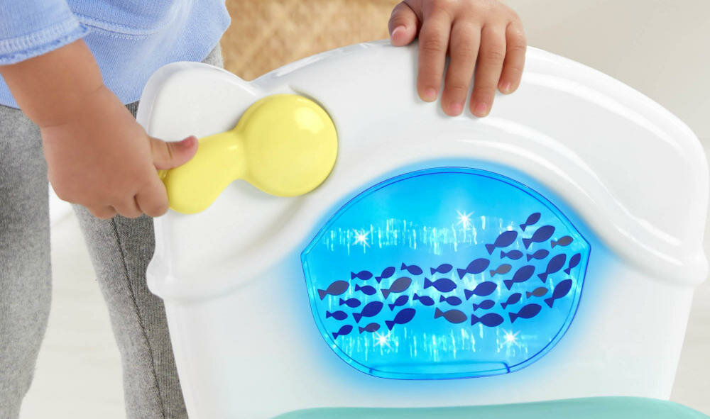 FISHER-PRICE-NOCNICZEK dziecko nagrody dokonania korzystanie nocniczek pochwała wesołe światełka dźwięki spłuczka