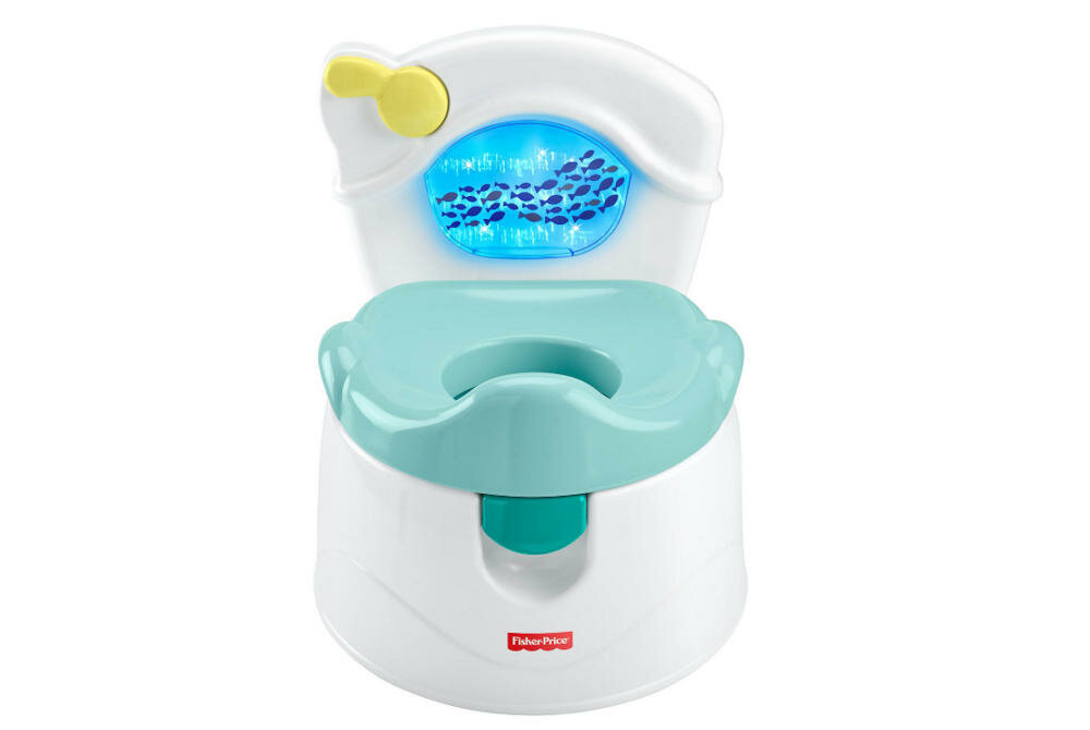 FISHER-PRICE-NOCNICZEK komfort toaleta nocniczek oparcie uchwyty bezpieczeństwo