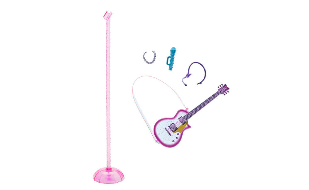 MATTEL-BARBIE-BIG-CITY-BROOKLYN-GYJ24 mikrofon gitara słuchawki akcesoria