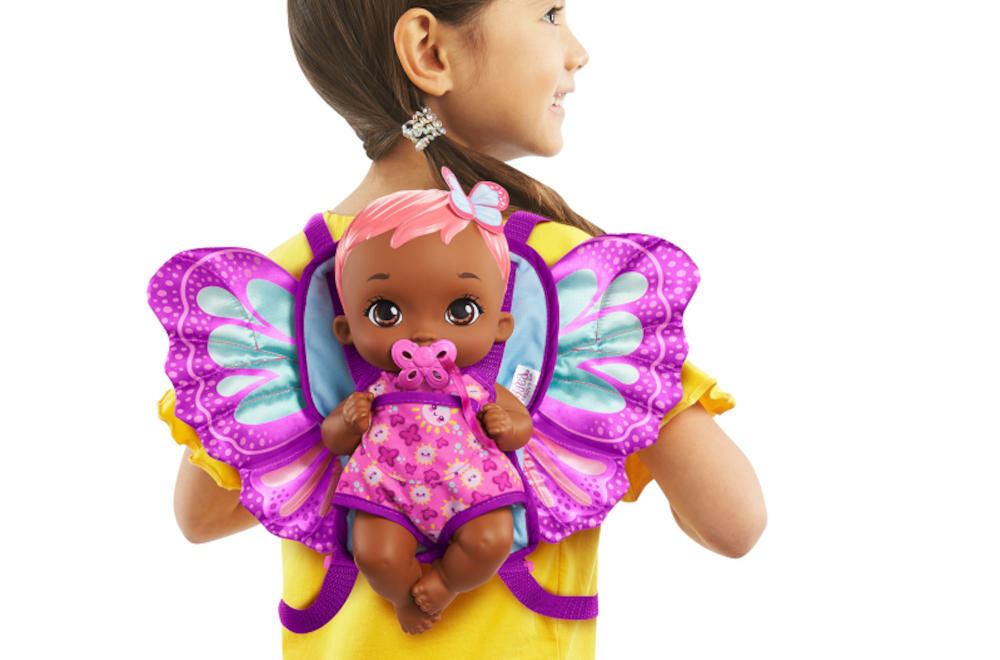 MATTEL-BABY-NOSIDELKO-HBH45 nosidełko staranność wygoda plecy elegancka kolorystyka mięciutkie skrzydełka
