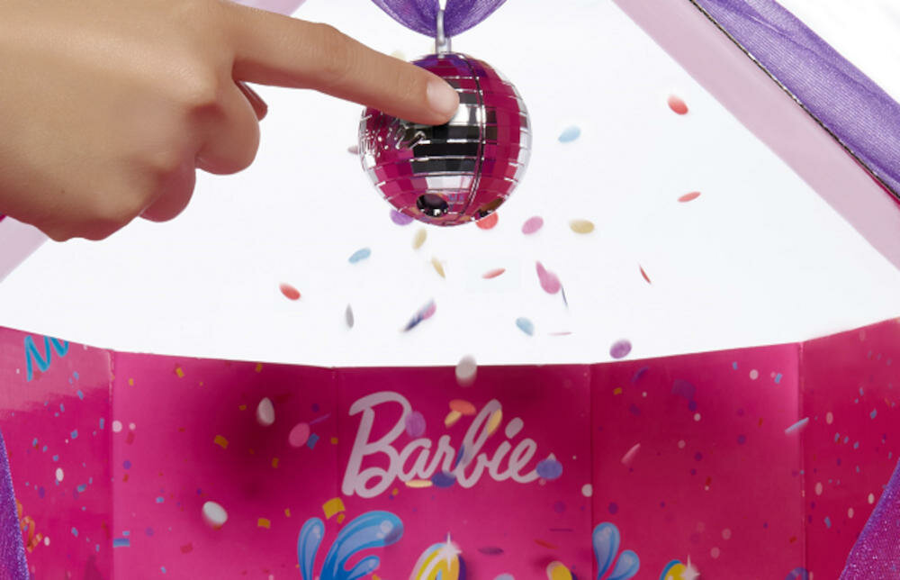 MATTEL-BARBIE-REVEAL-GXJ88 głośniki stoisko dj akcesoria układanka dyskotekowa kula