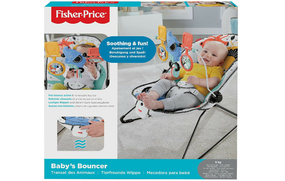 Leżaczek FISHER PRICE Przyjaciele z Dżungli GNR00 zestaw