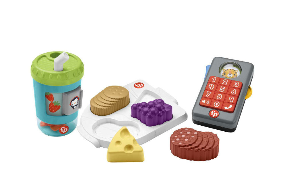 MATTEL-FISHER-PRICE-WYOBRAZNIA-HFJ95 zestaw zabawki ekspert aktywizujące odgrywanie ról wskazówki kubek telefon deska