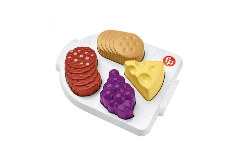 MATTEL-FISHER-PRICE-WYOBRAZNIA-HFJ95 deska smakołyki sortowanie przysmaki ciasteczka ser owoce