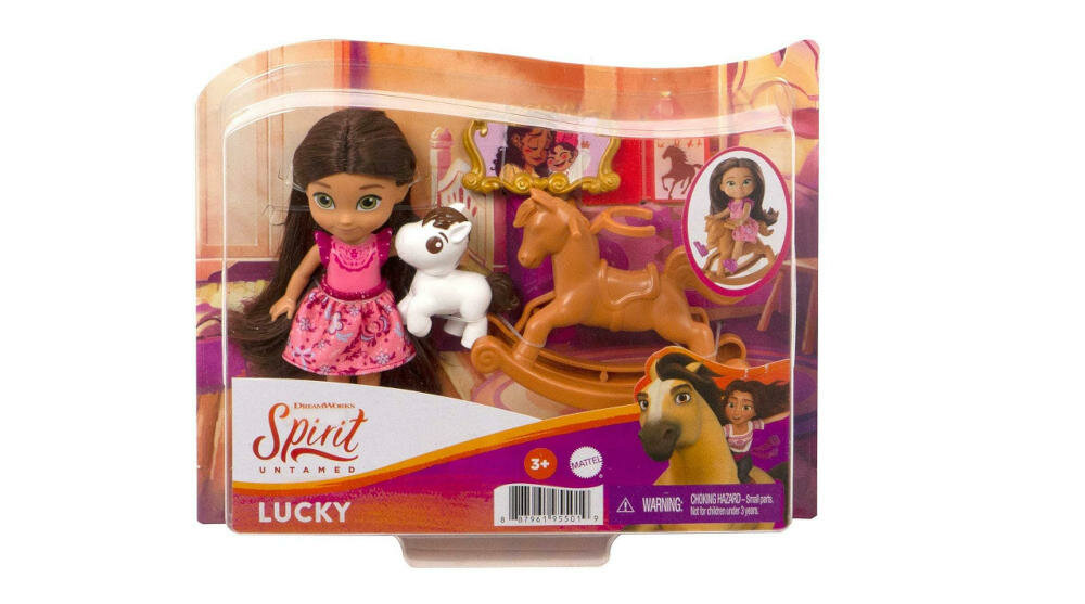 MATTEL-Mustang-Duch-Wolnosci-Lucky-Mala-Lalka lalka minikucyk akcesoria instrukcja karta gwarancyjna