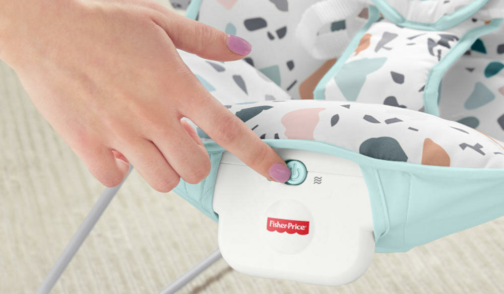 FISHER-PRICE-LEZACZEK leżaczek delikatne bujanie ruchy dziecko uspokajające wibracje