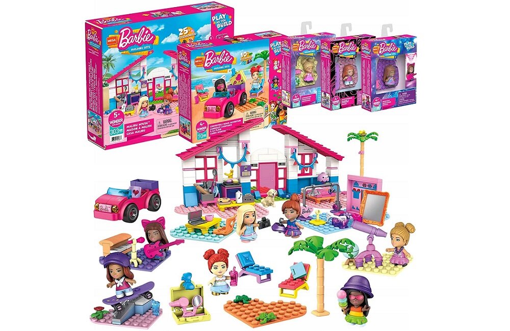 Klocki Barbie Malibu Zestaw 5 pakietów HBF32 Bezpieczne przechowywanie