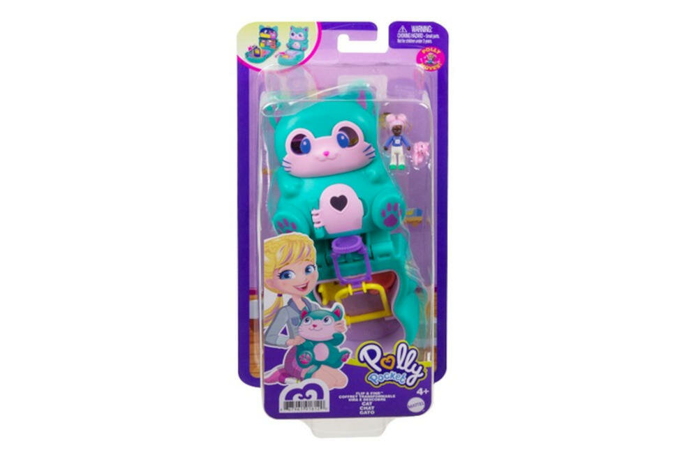 MATTEL-POLLY-POCKET-KOTEK-GTM61 kotek lalka akcesoria instrukcja karta gwarancyjna
