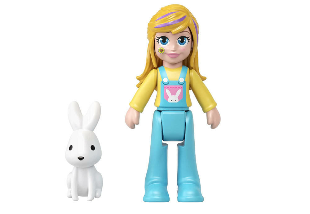 MATTEL-POLLY-POCKET-KROLICZEK-GTM60 figurka króliczek punkty zgięcie zabawa pozy włosy