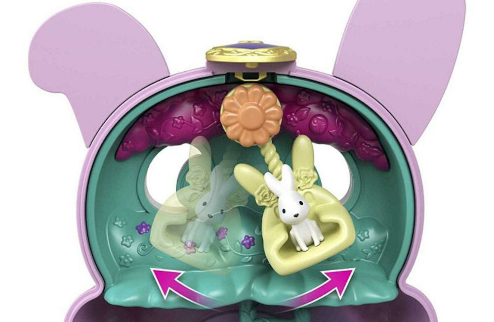 MATTEL-POLLY-POCKET-KROLICZEK-GTM60 huśtawka króliczek bujanie relaks
