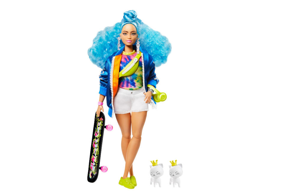MATTEL-BARBIE-EXTRA-GRN30 lalka barbie extra unikalny odważny styl modne stroje wyraziste kolory stylizacja zwierzątko wyrażanie siebie styl zabawa