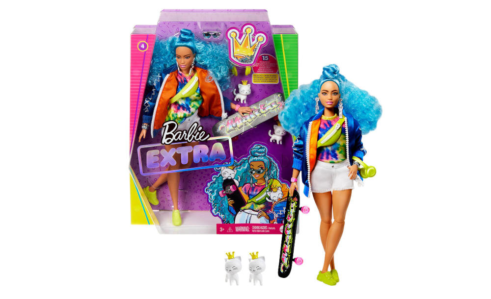 MATTEL-BARBIE-EXTRA-GRN30 opakowanie lalka kotek akcesoria instrukcja karta gwarancyjna
