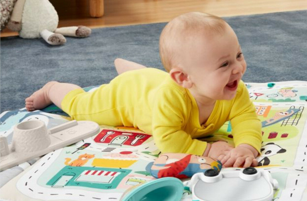 Mata edukacyjna FISHER PRICE Wesołe Miasteczko GJD41 wygodna miła w dotyku