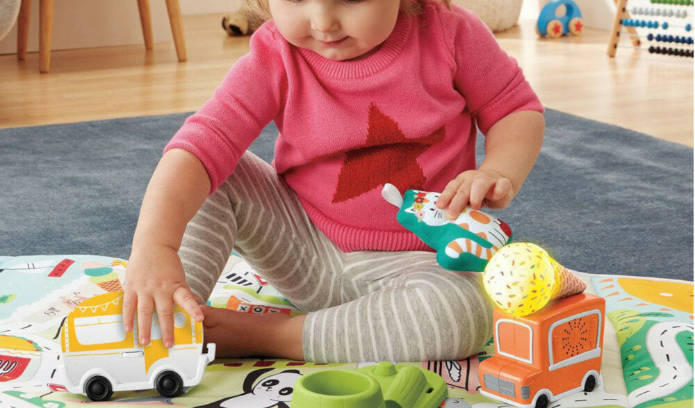 Mata edukacyjna FISHER PRICE Wesołe Miasteczko GJD41 rozmiar powiększenie zmniejszenie