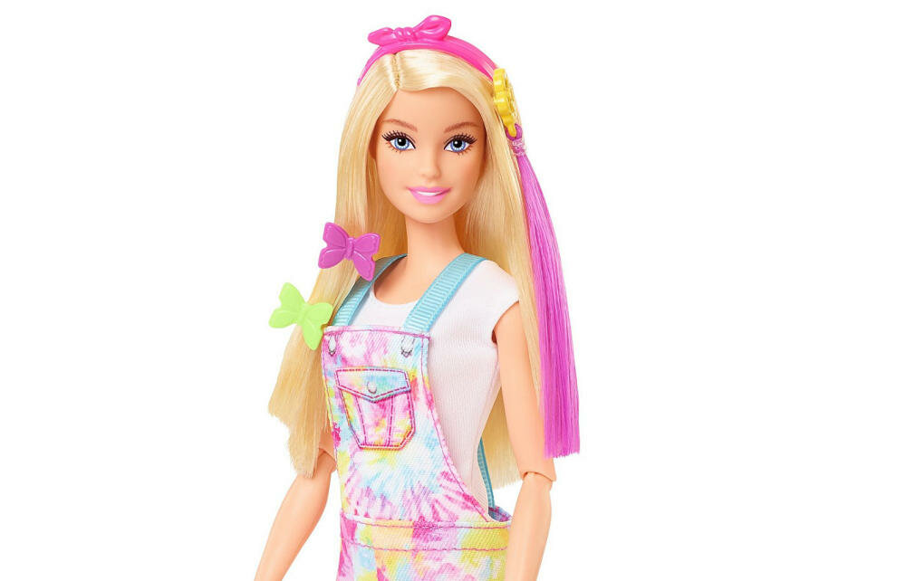 MATTEL-BARBIE-KONIKI-OPIEKA zabawka lalka blondynka koniki przyjaciele zginanie siodło pielęgnowanie stylizacja przyjaźń