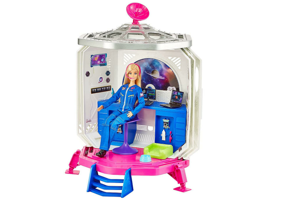 MATTEL-BARBIE-STACJA-KOSMICZNA-GXF27 astronomia kosmos lalka gwiazdy planety stacja kosmiczna akcesoria zwierzątko