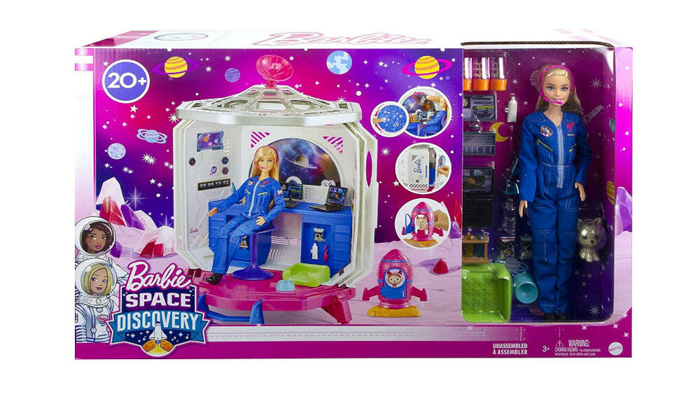 MATTEL-BARBIE-STACJA-KOSMICZNA-GXF27 lalka zwierzak rakieta akcesoria instrukcja karta gwarancyjna