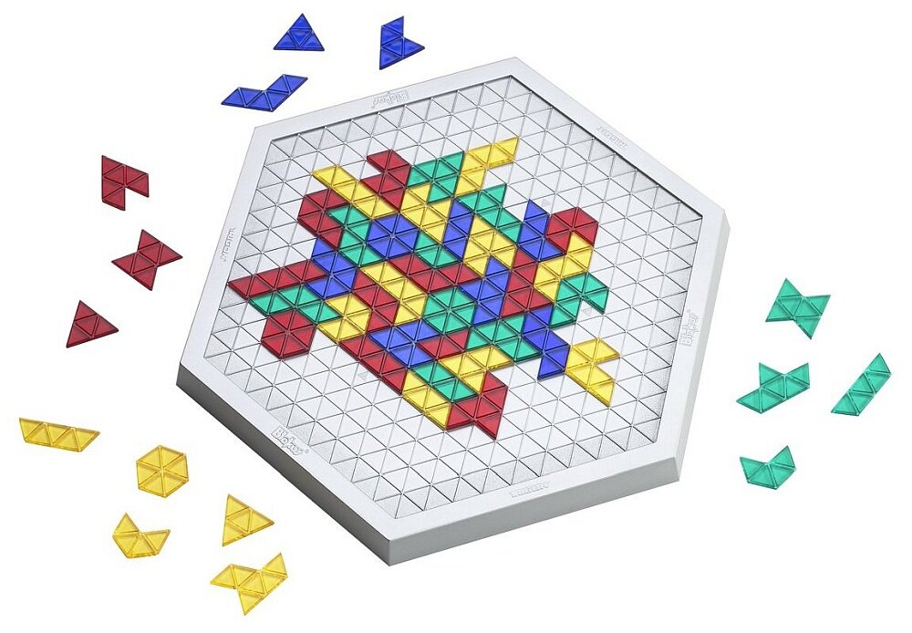 Gra logiczna MATTEL Blokus Trigon plansza elementy zasady granie zabawa na wieczór z rodziną 