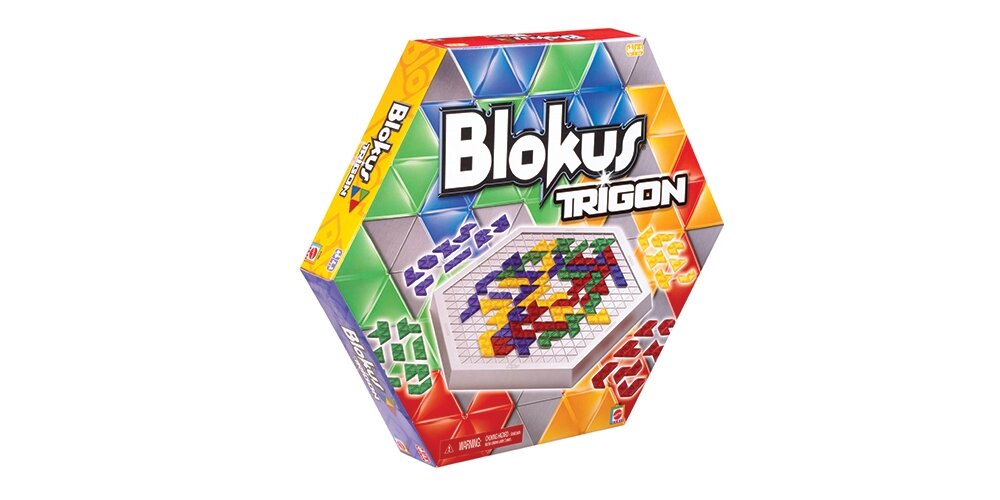 Gra logiczna MATTEL Blokus Trigon plansza elementy zasady granie zabawa na wieczór z rodziną 